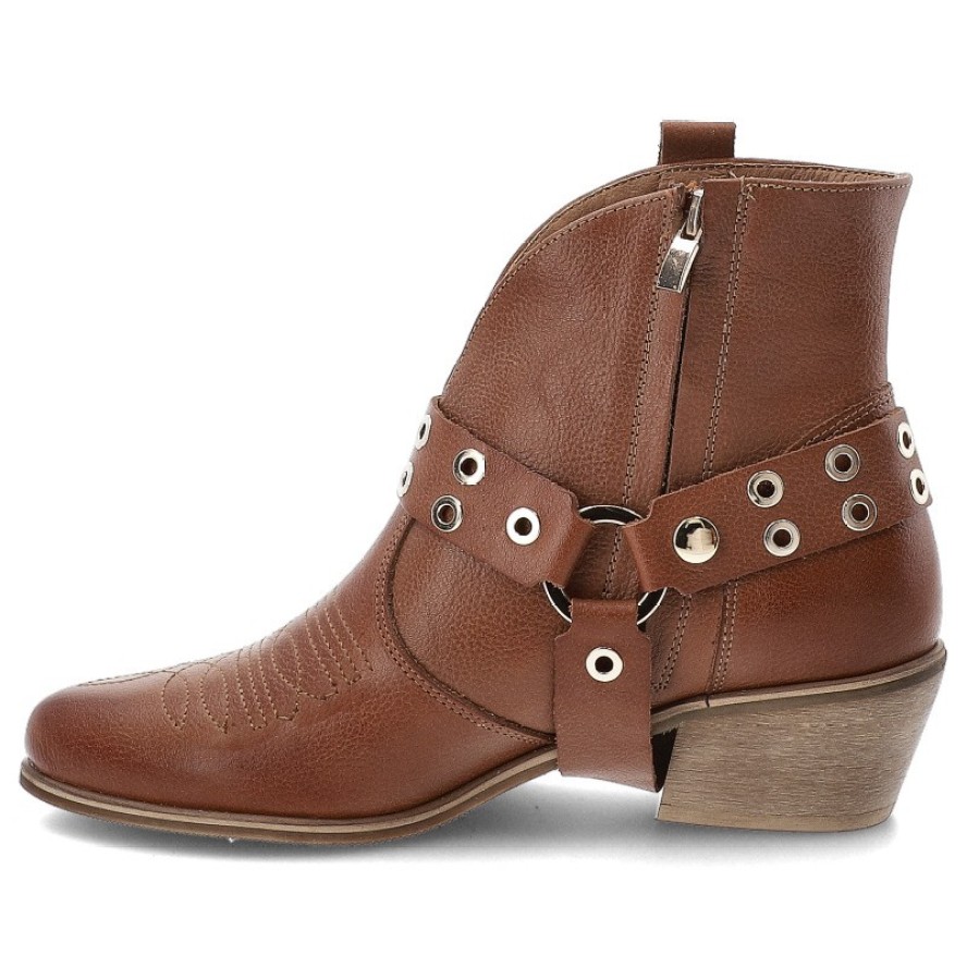 Brązowe Kowbojki Armodo Eleganckie Obuwie Damskie
