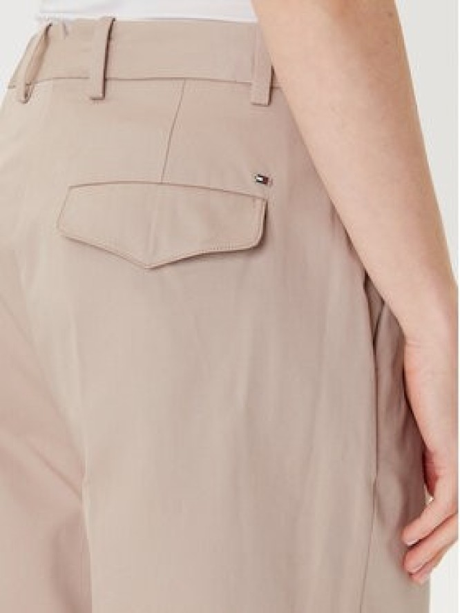 Tommy Hilfiger Spodnie materiałowe WW0WW45791 Beżowy Wide Leg