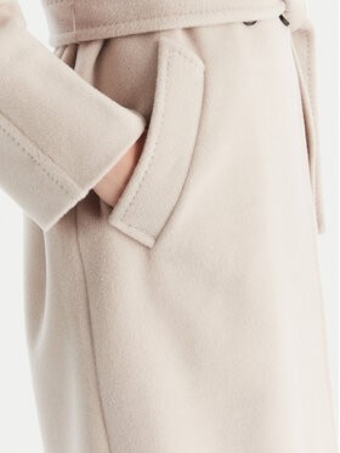 Marella Płaszcz wełniany English 2523016142 Szary Regular Fit