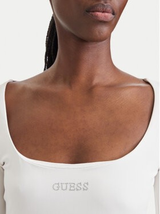 Guess Bluzka V6BP05 K6318 Kremowy Regular Fit