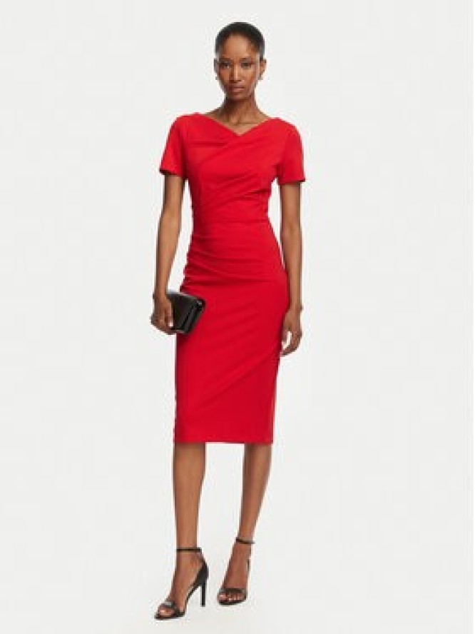 Rinascimento Sukienka koktajlowa CFC0129420003 Czerwony Slim Fit