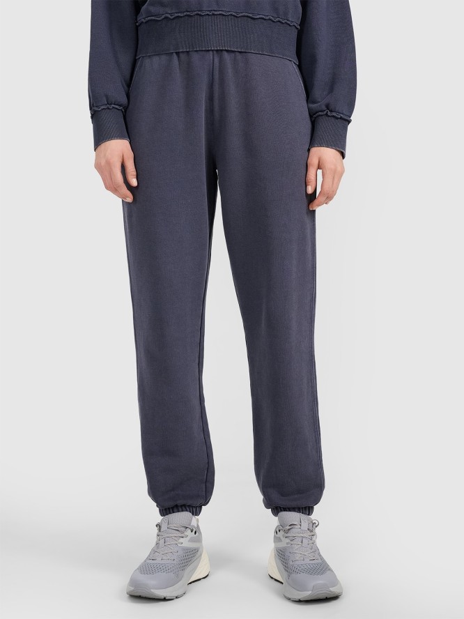 4F Spodnie dresowe joggery damskie - szare XS