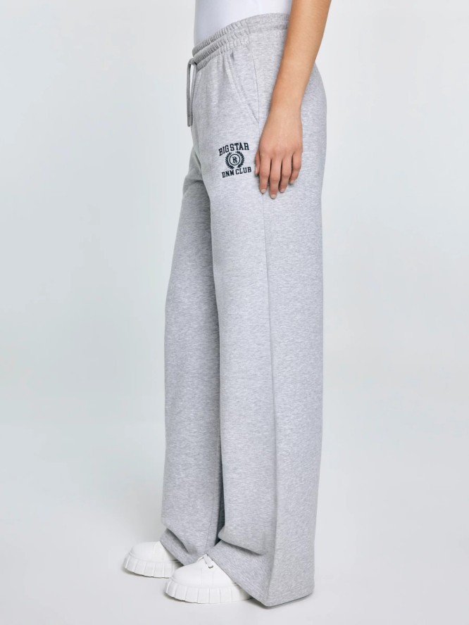 Spodnie damskie dresowe wide szare Madelinap 901