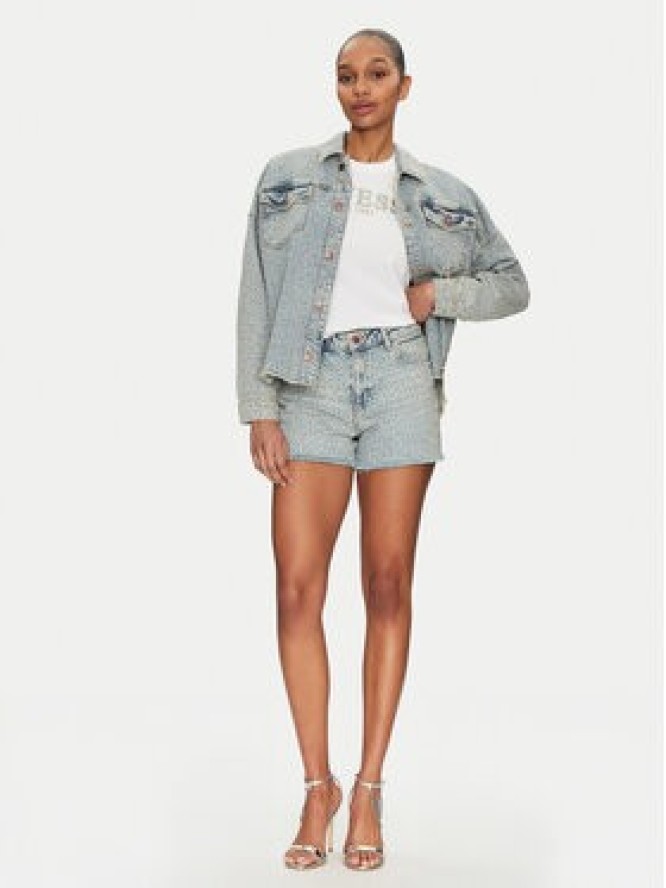 Guess Szorty jeansowe W5GD74 D5LQ2 Niebieski Regular Fit