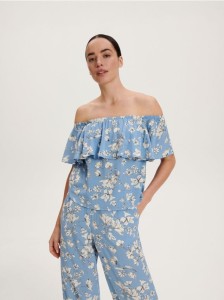 Bluzka z wiskozy - niebieski