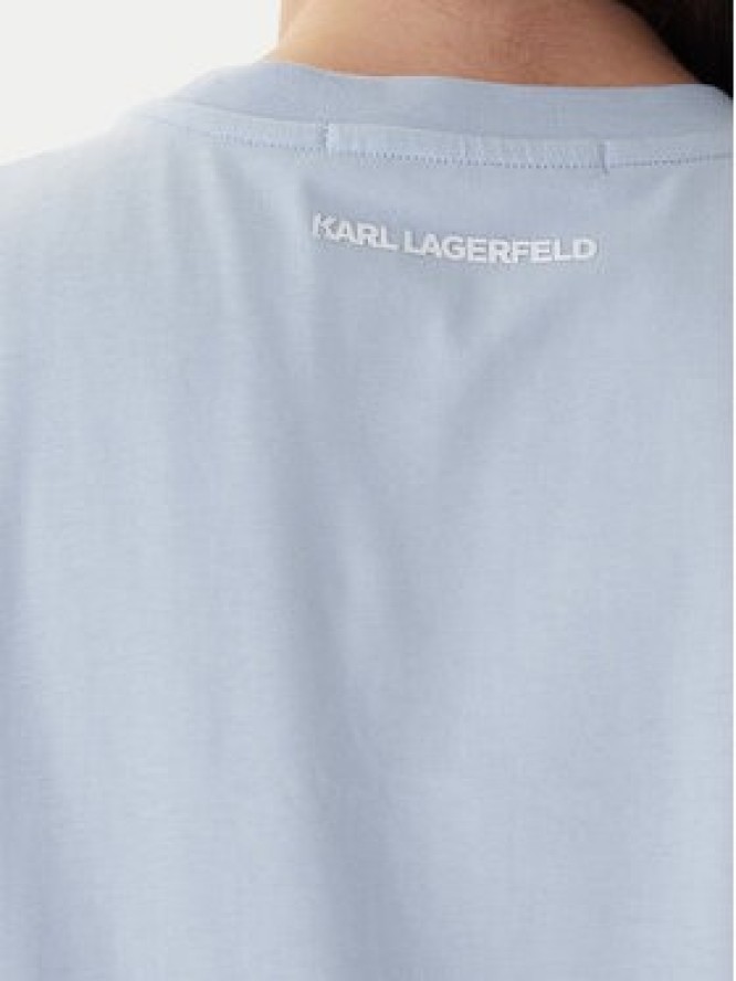 KARL LAGERFELD T-Shirt A1W17128 Błękitny Regular Fit