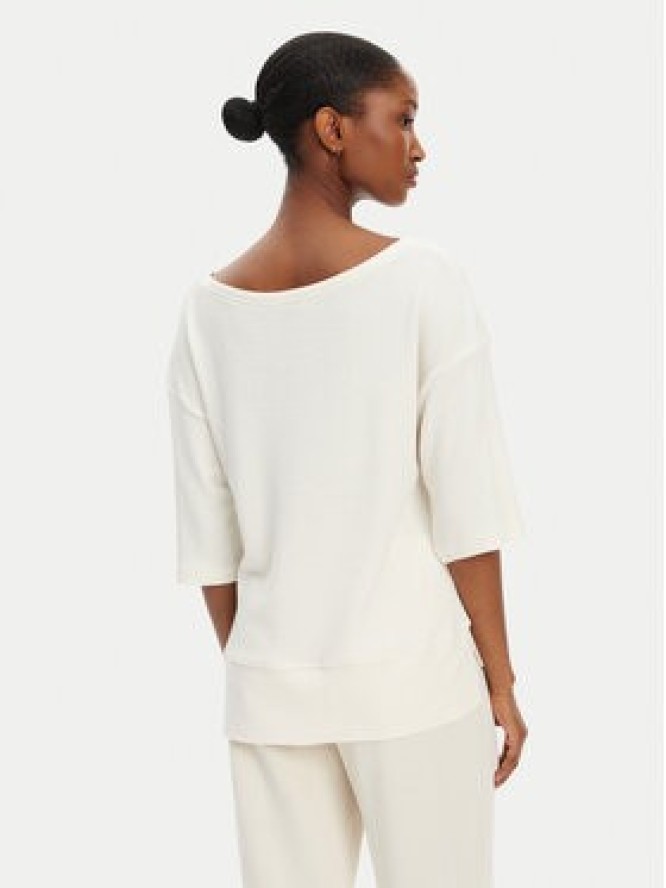 BOSS Bluzka Ottoman 50540029 Écru Relaxed Fit