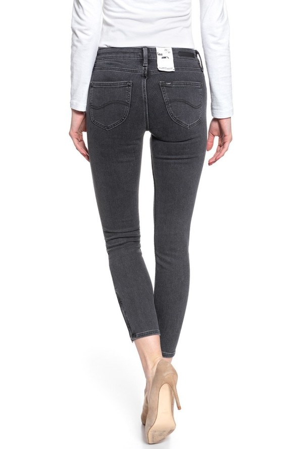 SPODNIE DAMSKIE LEE SCARLETT CROPPED CONCRETE GREY L30CYGCM 112106405