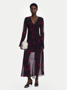 Desigual Sukienka koktajlowa Ratan 25WWVW24 Bordowy Regular Fit
