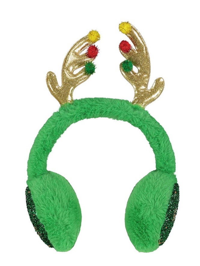 Eight2Nine Pluszowe nauszniki w kolorze zielonym rozmiar: onesize