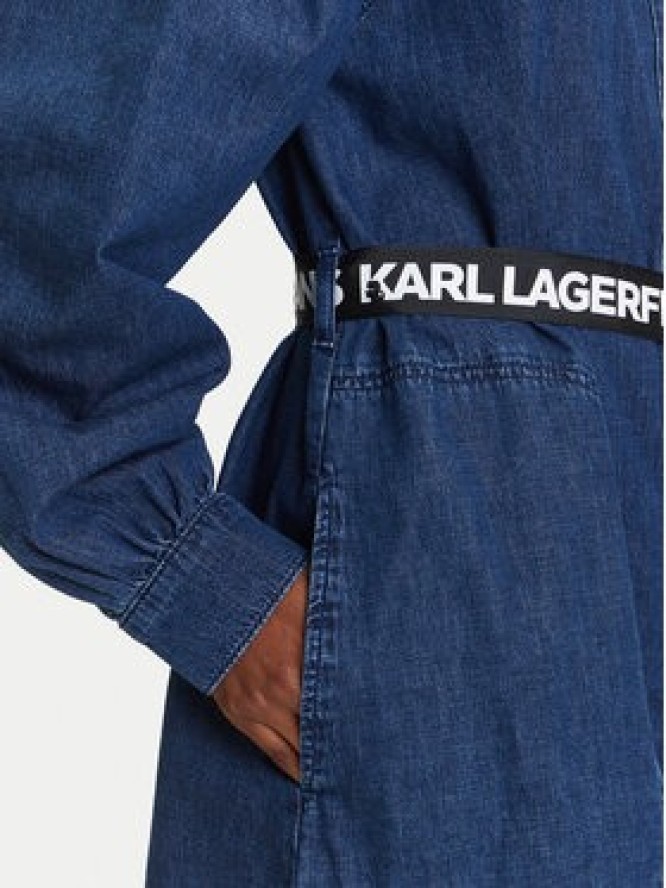Karl Lagerfeld Jeans Sukienka jeansowa A3W13014 Niebieski Regular Fit