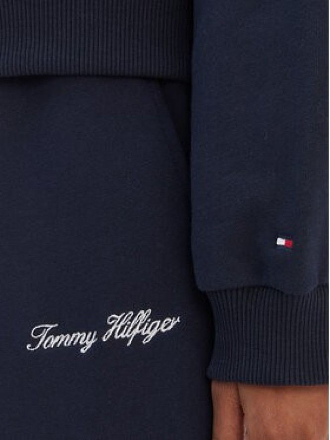 Tommy Hilfiger Bluza Script WW0WW48783 Granatowy Relaxed Fit