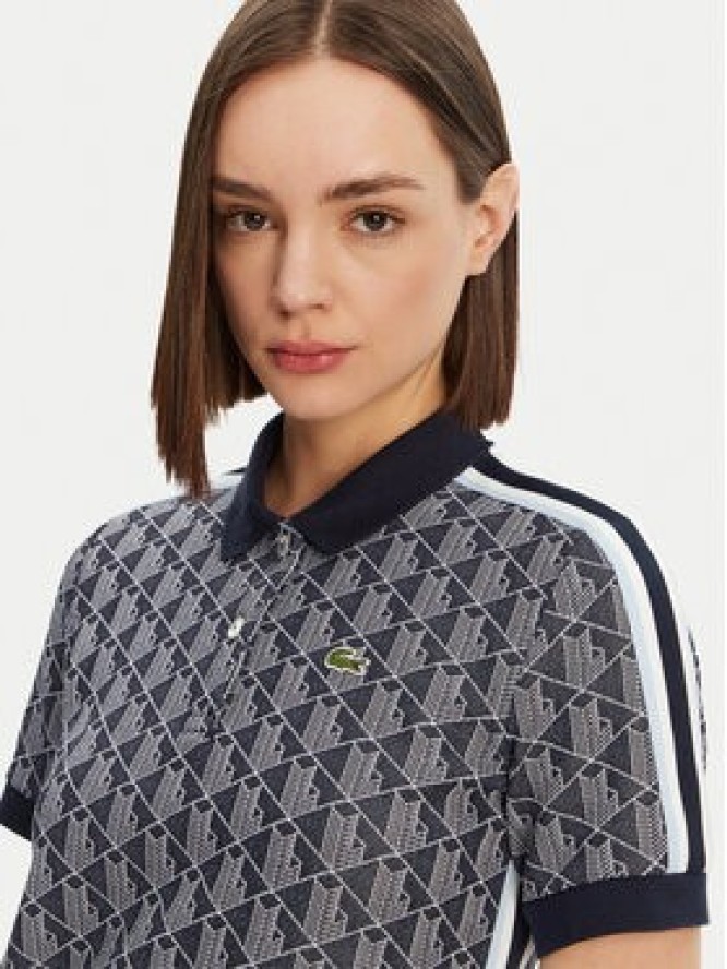Lacoste Polo DF3364 Granatowy Slim Fit