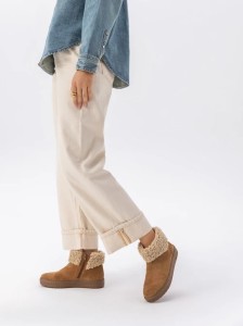 Rude śniegowce z futerkiem ocieplane wełną