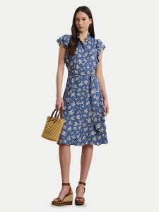 LAUREN RALPH LAUREN Sukienka koszulowa 200970726001 Niebieski Regular Fit