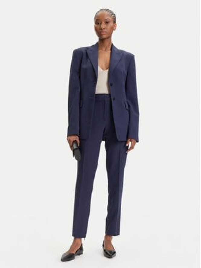 HUGO Spodnie materiałowe Hedima-1 50544742 Granatowy Slim Fit