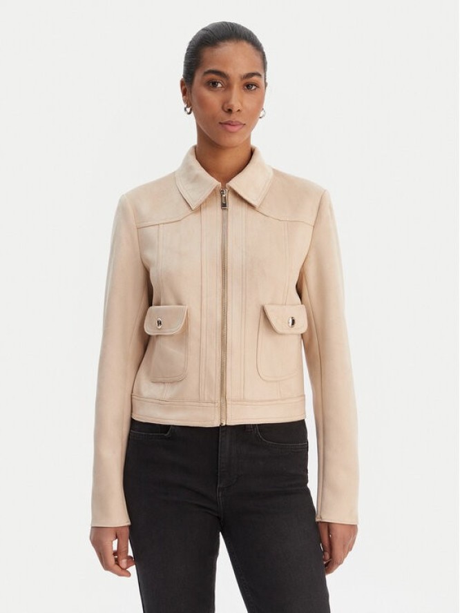 Morgan Kurtka z imitacji skóry 261-GELATO Beżowy Slim Fit