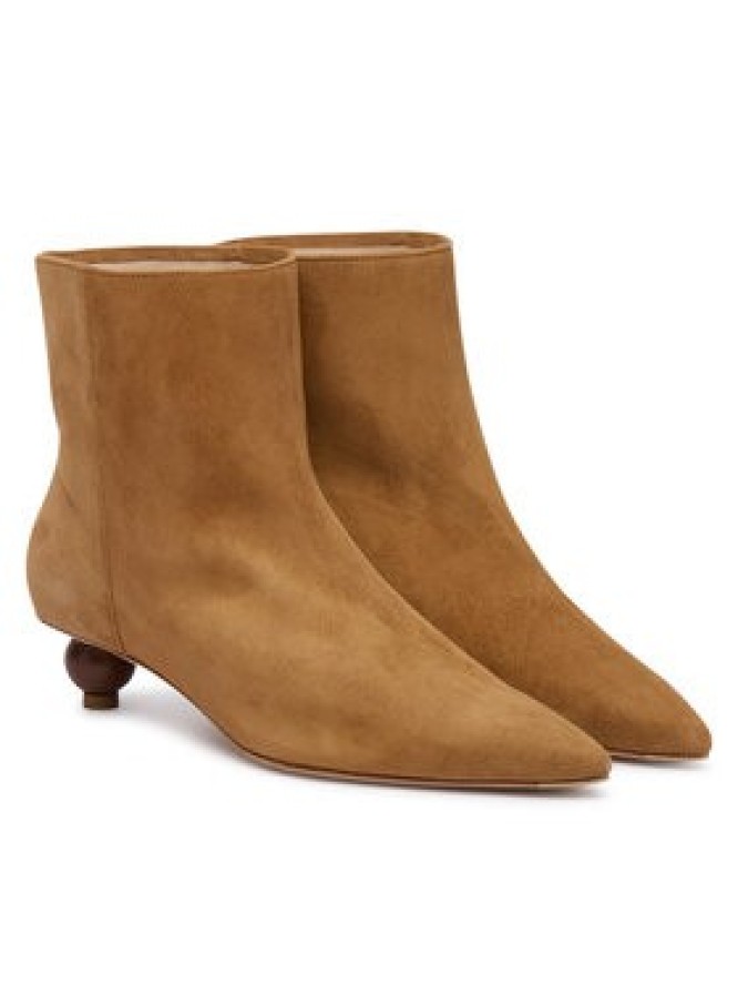 Weekend Max Mara Botki Wkacapanna 2625796014 Brązowy