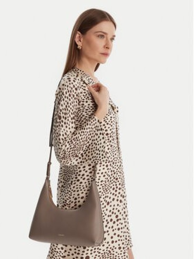 Calvin Klein Torebka Foil Logo Conv Shoulder Bag LV04F3272G Beżowy