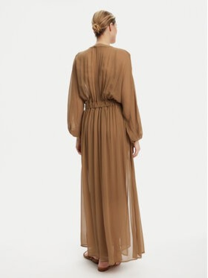 Luisa Spagnoli Sukienka wieczorowa Paiolo 541815 Brązowy Regular Fit