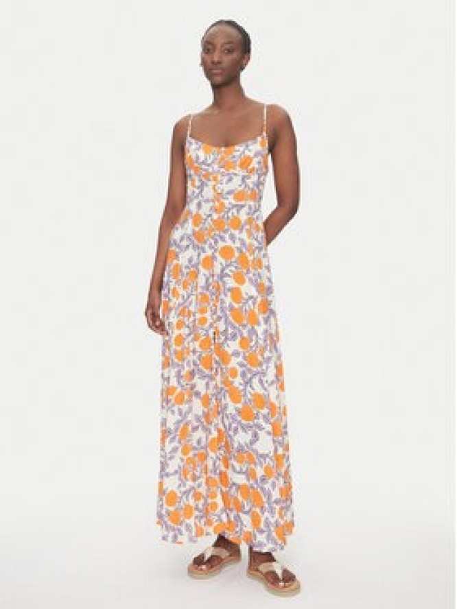Maaji Sukienka letnia Western Orange Flower Sia PT2748CLD001 Pomarańczowy Regular Fit