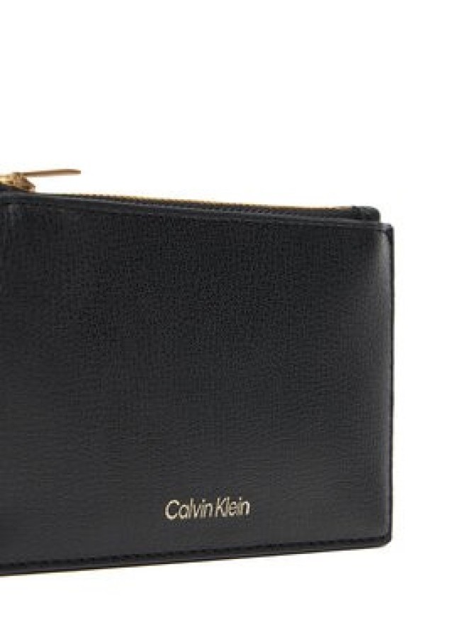 Calvin Klein Portfel Foil Logo Top Zip Cardcase LV04F1090G Czarny