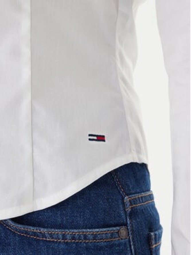 Tommy Jeans Koszula Baby DW0DW22604 Biały Slim Fit