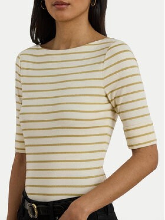 LAUREN RALPH LAUREN Bluzka 200980044001 Beżowy Slim Fit