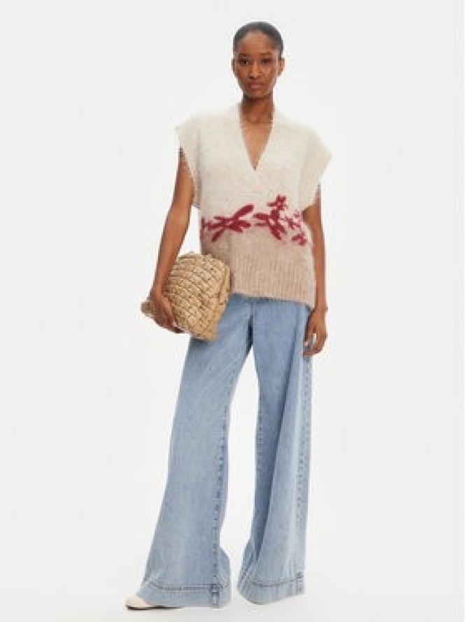 Munthe Sweter Purulia 252160125272 Beżowy Loose Fit