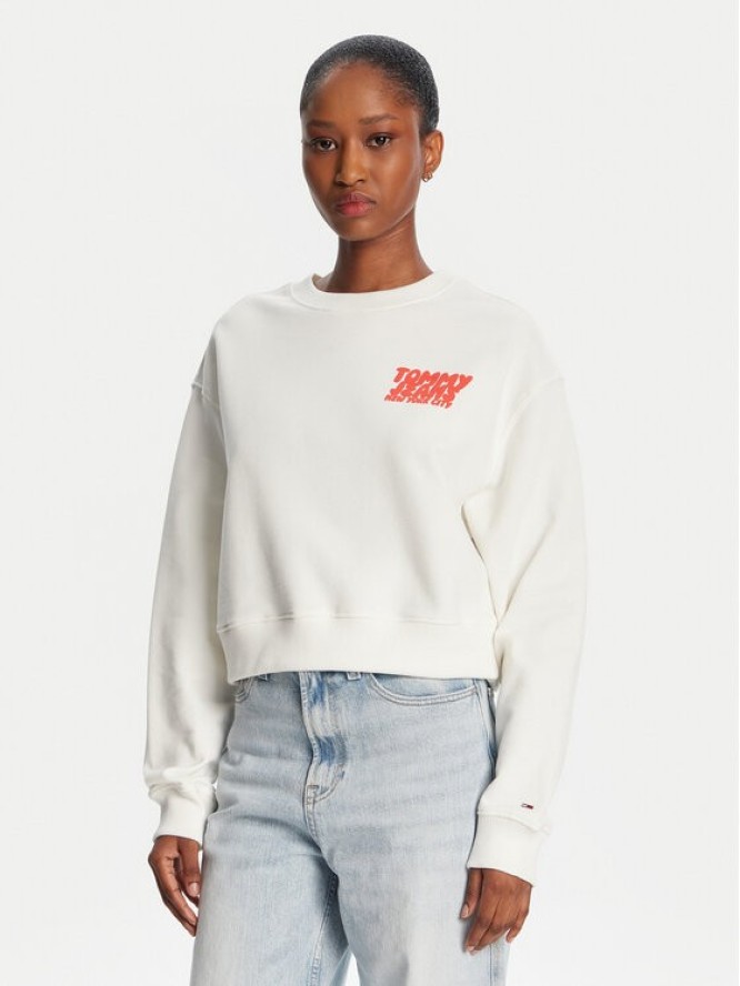 Tommy Jeans Bluza DW0DW21345 Biały Relaxed Fit