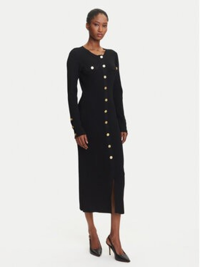 KARL LAGERFELD Sukienka dzianinowa A3W13038 Czarny Slim Fit