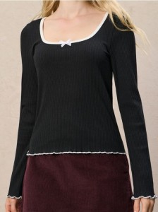 Koszulka z długimi rękawami - czarny