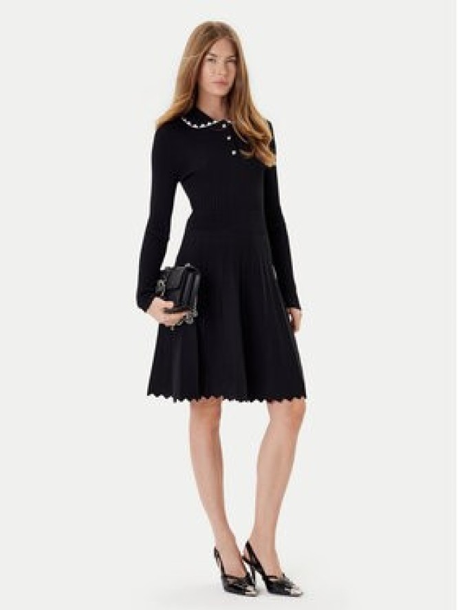 PINKO Sukienka dzianinowa Nisida 105422 A2PT Czarny Regular Fit