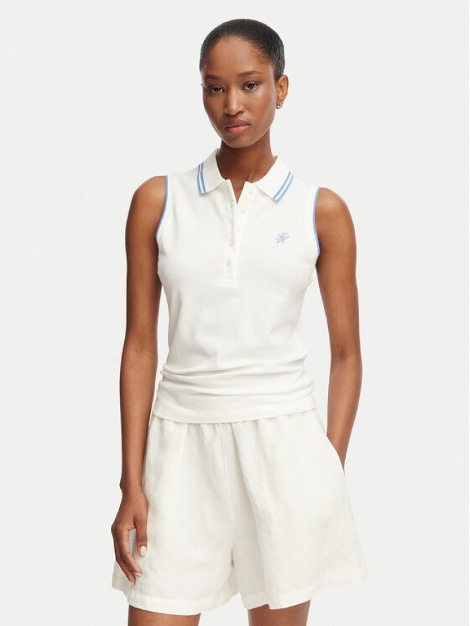 Tommy Hilfiger Polo 1985 WW0WW49561 Biały Slim Fit