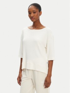 BOSS Bluzka Ottoman 50540029 Écru Relaxed Fit