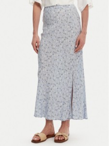 Pieces Spódnica midi Nya 17147811 Błękitny Regular Fit