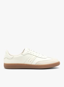 Kremowe damskie półbuty sznurowane