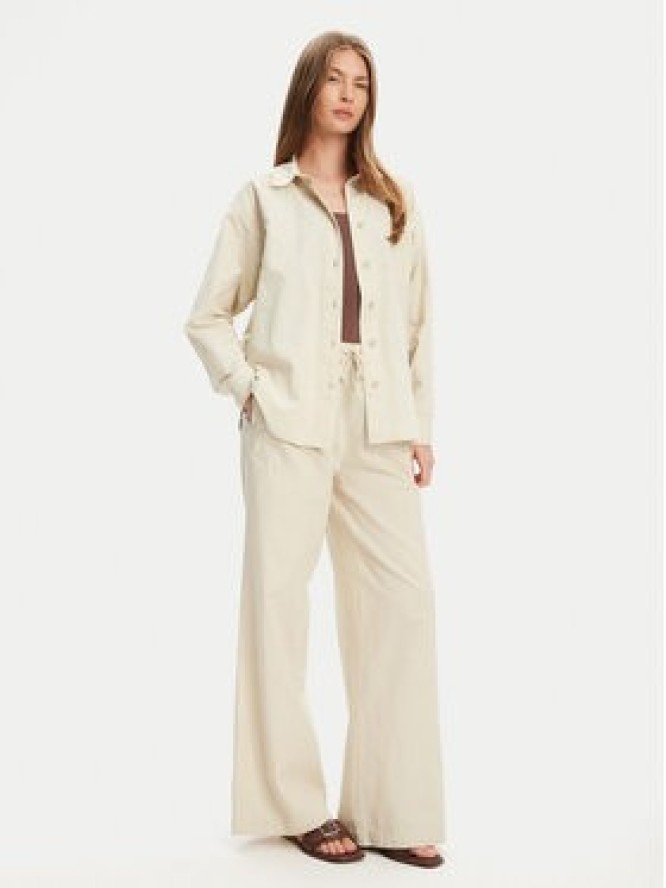 Mustang Spodnie materiałowe Tuscaloosa 1016583 Beżowy Wide Fit