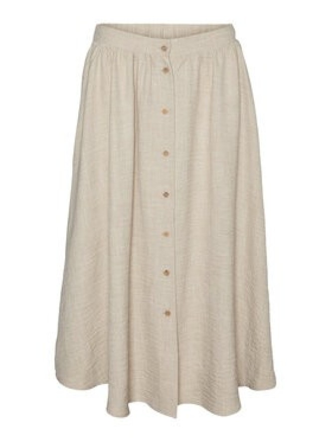 Vero Moda Spódnica midi Melaney 10304134 Beżowy Regular Fit