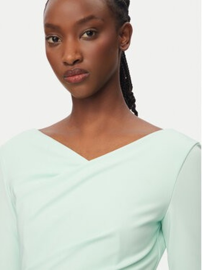 Rinascimento Sukienka koktajlowa CFC0127699003 Zielony Slim Fit