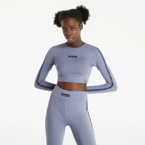 KOSZULKA DAMSKA Z DŁUGIM RĘKAWEM BLUZKA CROP ELLESSE