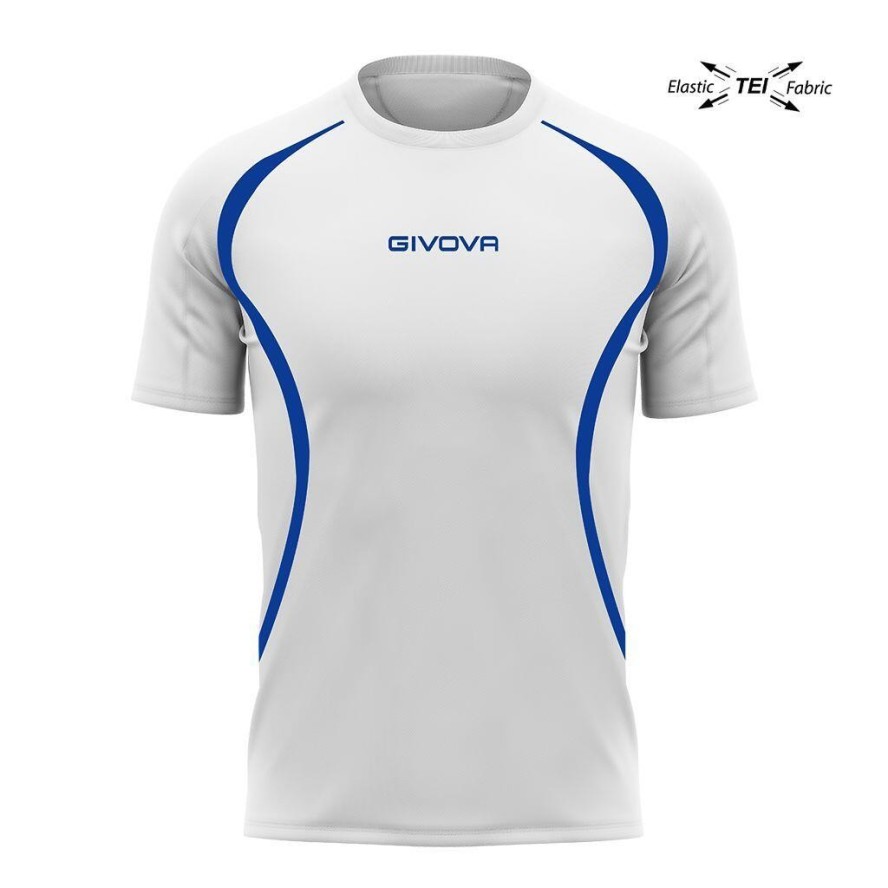 Koszulka do biegania unisex Givova Running White-Royal White