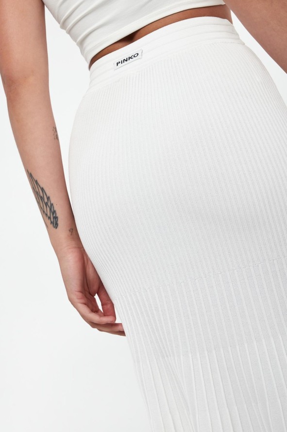 Spódnica prążkowana midi Las Palmas PINKO