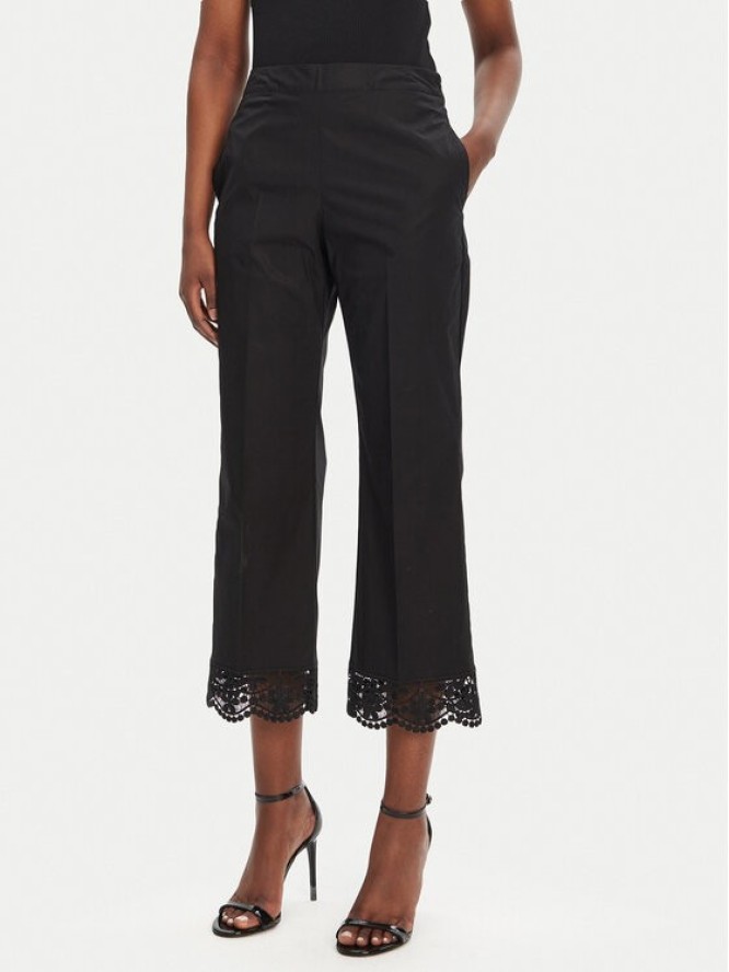 TWINSET Spodnie materiałowe 251TT2094 Czarny Straight Fit