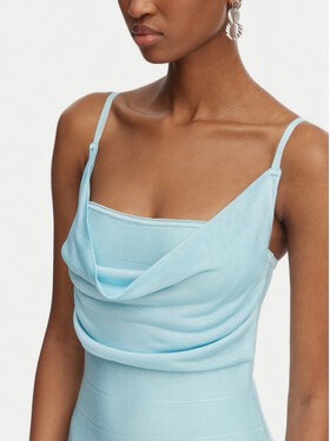 Guess Sukienka koktajlowa W6GK83 Z0686 Niebieski Slim Fit