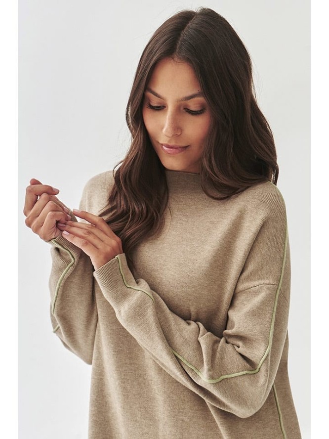 TATUUM Sukienka dzianinowa w kolorze beżowym rozmiar: XXL