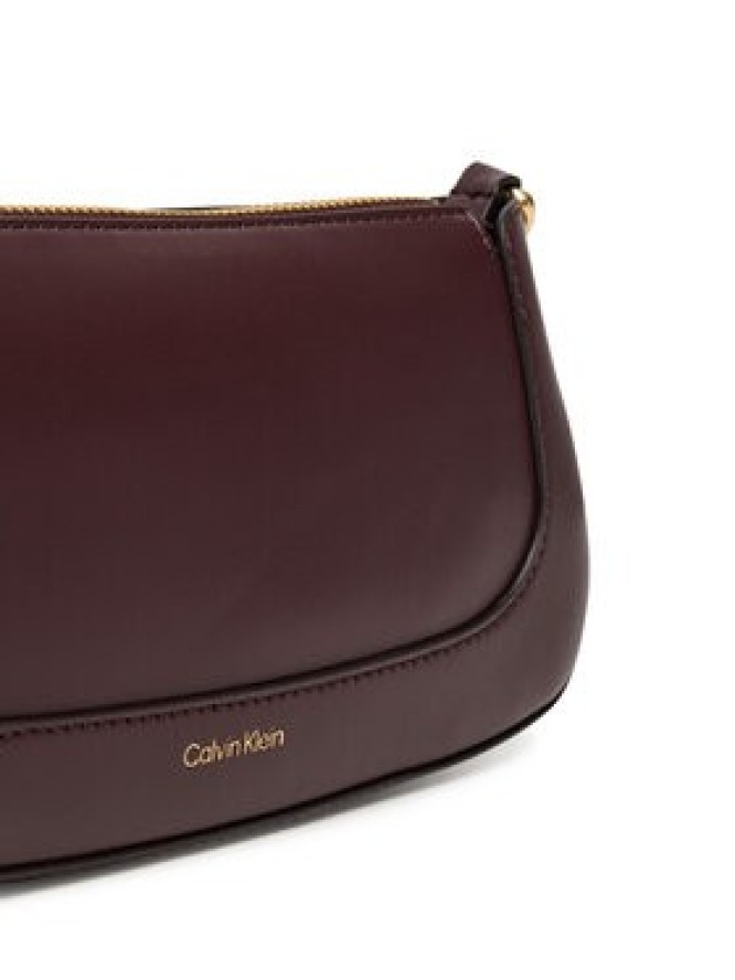 Calvin Klein Torebka Hardware Zip Crossbody LV04F1046G Bordowy