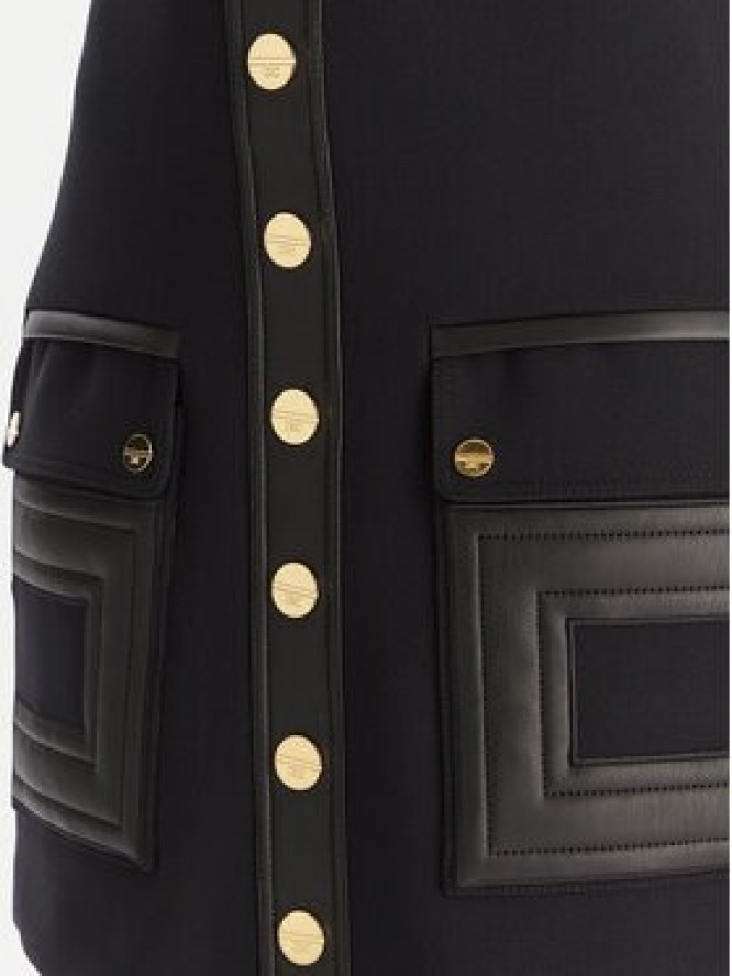 Elisabetta Franchi Spódnica trapezowa GO-120-57E2-V490 Czarny Regular Fit