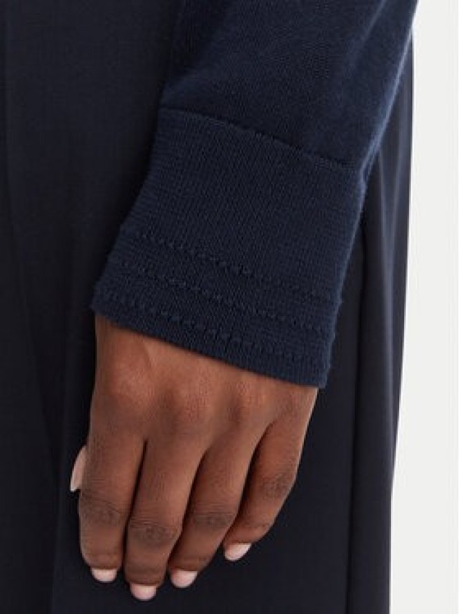 Tommy Hilfiger Kardigan Cable Fine WW0WW42370 Granatowy Regular Fit