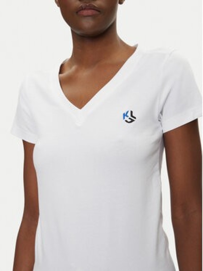 Karl Lagerfeld Jeans T-Shirt A2W17097 Biały Regular Fit